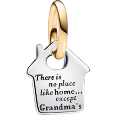 Pandora Two Tone Grandma's House Dangle Charm - Silver/Gold