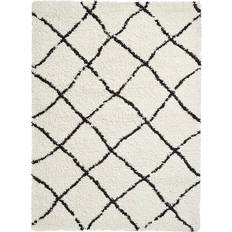 Think Rugs Diamond Geometric White, Black 200x290cm