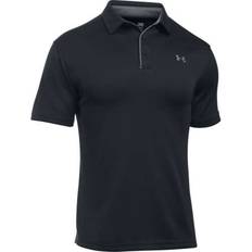 Herr - Svarta Pikétröjor Under Armour Men's Tech Polo - Black/Graphite