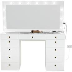 Glasses Dressing Tables Boahaus Orla Modern White Dressing Table 20.1x56.3"