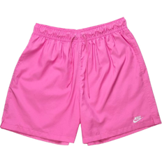 4XL - Men Shorts NIKE Club Men's Woven Flow Shorts - Playful Pink/White