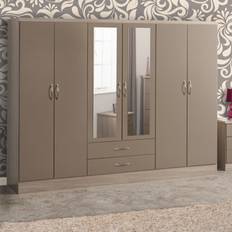 Zipcode Design Cascio Brown Wardrobe 230x182.5cm