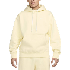 Hombre - Marrón Ropa Nike Men's Solo Swoosh Fleece Pullover Hoodie - Alabaster/White