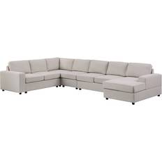 U-Sofas - Wood Wade Logan Aveya Beige Sofa 147" 6 Seater