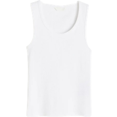 H&M Tank Tops H&M Ribbed Vest Top - White