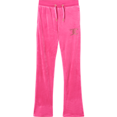 Velour Trousers Children's Clothing Juicy Couture Kid's Diamante Velour Bootcut Pant - Fuchsia Purple