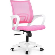 White Office Chairs NEO CHAIR CPSW Pink Office Chair 38.6"