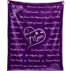 ButterTree I Love You Mom Blankets Purple (165.1x127cm)