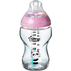 Tommee Tippee Closer to Nature Glass Decorated Bottle Pink 250ml