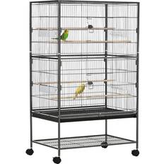 Pawhut 52'' Rolling Steel Bird Cage Large