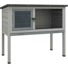 Pawhut Small Animal Rabbit Hutch 84x43x70cm