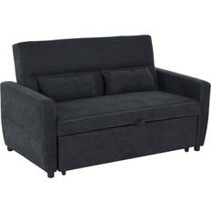 Schwarz Sofas Homcom Sofa Set Black Sofa 155cm Zweisitzer