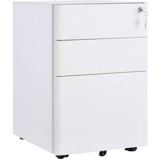 Casters Cabinets Vinsetto Zennor Elio White Storage Cabinet 39x59cm