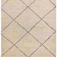 Rutiga Mattor Beliani Mutki Svart, Beige 200x200cm