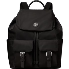 Tory Burch Nylon Backpacks Tory Burch Nylon Flap Backpack - Black