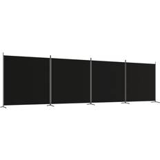 Fabric Room Dividers vidaXL 350285 Black Room Divider 4pcs