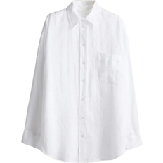 H&M Shirts H&M Oversized Linen Shirt - White