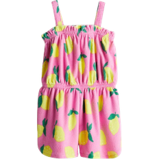 Mädchen - Polyester Playsuits H&M Girl's Patterned Terry Jumpsuit - Pink/Lemons