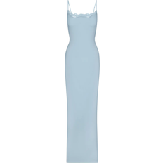 SKIMS Fits Everybody Lace Long Slip Dress - Denim