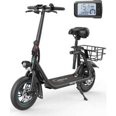 Electric Vehicles Gyroor C1 Electric Scooter With Seat & Carry Basket