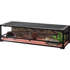 Fish & Reptile Pets Repti Zoo Long Reptile Terrarium with Front Safe Glass Sliding Doors 48gal