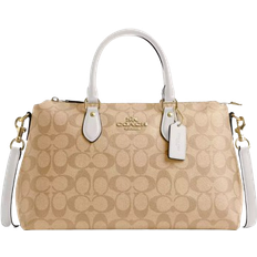 Coach Georgia Satchel In Signature - Gold/Light Khaki Chalk