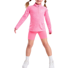 Under Armour Girl's Tech 1/4 Zip Top/Shorts Set - Pink