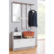 Finori Structural Concrete White Armadio 100x180cm