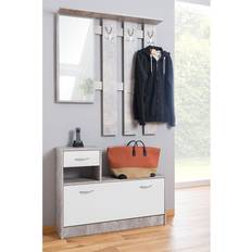 Finori Structural Concrete White Armoire 100x180cm