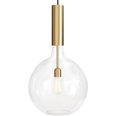 Konsthantverk Rosdala Large Brass/Clear Pendant Lamp ∅ 40cm