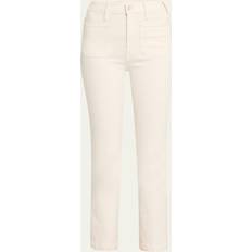 Blanc Jeans Mother High Rise Flare Jeans - Cream