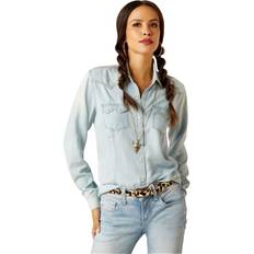 Ariat Women Shirts Ariat Blues Shirt Bleached Chambray Women's Clothing