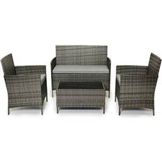 EVRE Madrid Outdoor Lounge Set, 1 Table incl. 2 Chairs & 1 Sofas