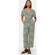 Amarillo - Mujer Monos Whistles Diagonal Leopard Print Jumpsuit