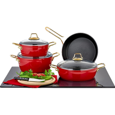 Evimsaray Grande Cookware Set with lid 7 Parts