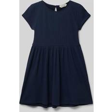 Solid Rib Dress - Marinblå