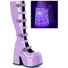 Purple - Women High Boots Demonia DemoniaCult Camel 223 Lavender W