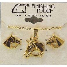 Gold Bridles Finishing Touch Horse Head with Bridle Gift Set Gold