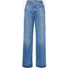 Acne Studios Women Jeans Acne Studios Womens Mid Blue 2022 Wide-leg High-rise Relaxed-fit Jeans