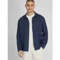 Lino Ropa de abrigo Club Monaco Linen Shirt Jacket - Navy