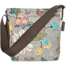 Flower Linen Collection Small Shoulder Bag - Grey