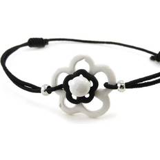 [I9954] Designer Bracelet 'Daisy' black gray