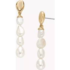 Pearl - Unisex Earrings Skagen Unisex Agnethe Pearl White Freshwater Pearl Drop Earrings