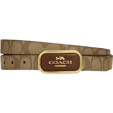 Coach Signature Buckle Cut To Size Morgan Belt 25mm - Gold/Khaki Saddle