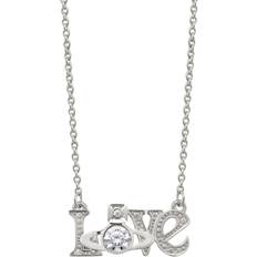 Jewellery Vivienne Westwood Sterling Silver Crystal Erica Love Necklace 44cm