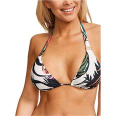 Figleaves Swimwear Figleaves Womens Bali Palm Soft Halter Triangle Bikini Top Multicolour Nylon 2XS