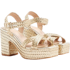 River Island Platform Espadrille - Gold