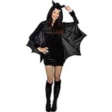 Funidelia Funidelia Sexy Bat Costume for woman Animals, Halloween Costume for adults accessory fancy dress & props for Halloween, carnival & parties Black