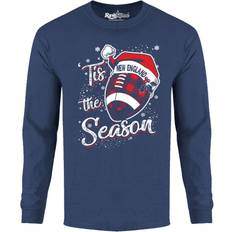 RAWSOME T-SHIRTS Men's Tis the Season Football Team Long Sleeve Shirt