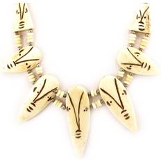 Brass - Men Necklaces Les Tresors De Lily [C5028] Designer Necklace 'Kilimanjaro' Beige